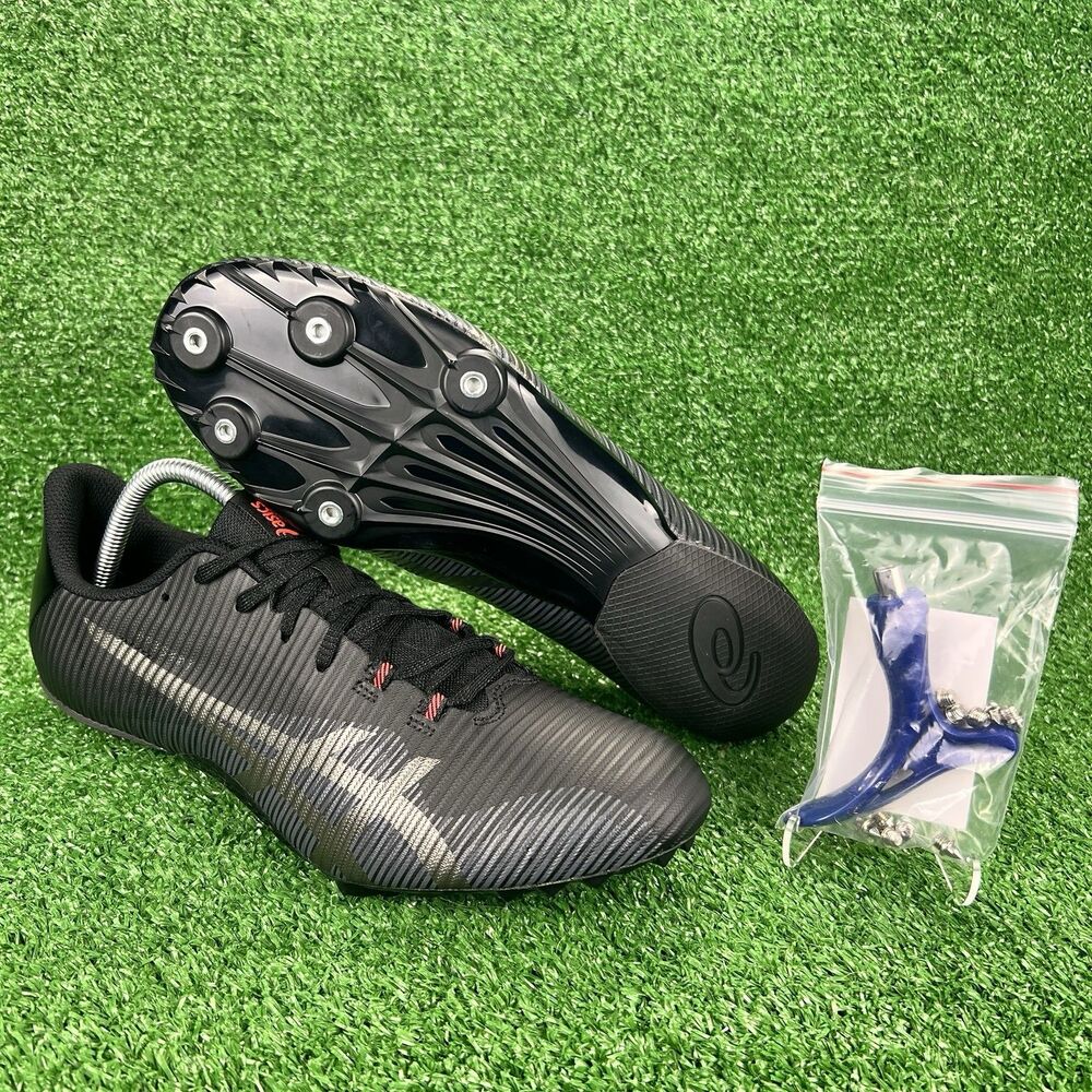 ASICS Hyper Sprint 8 Black‎ Gunmetal Men's 10.5 /Women's 9 Track Cleats w/Spikes